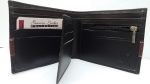 Men’s One-Fold Black Croc-Texture Wallet with Accent Strip ( guaranteed pure cow leather) - Image 4
